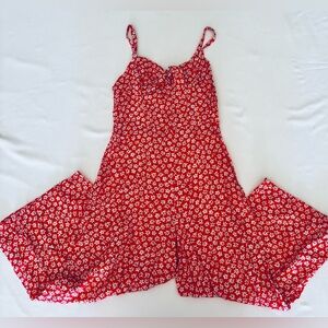 Floral Red Women's one piece